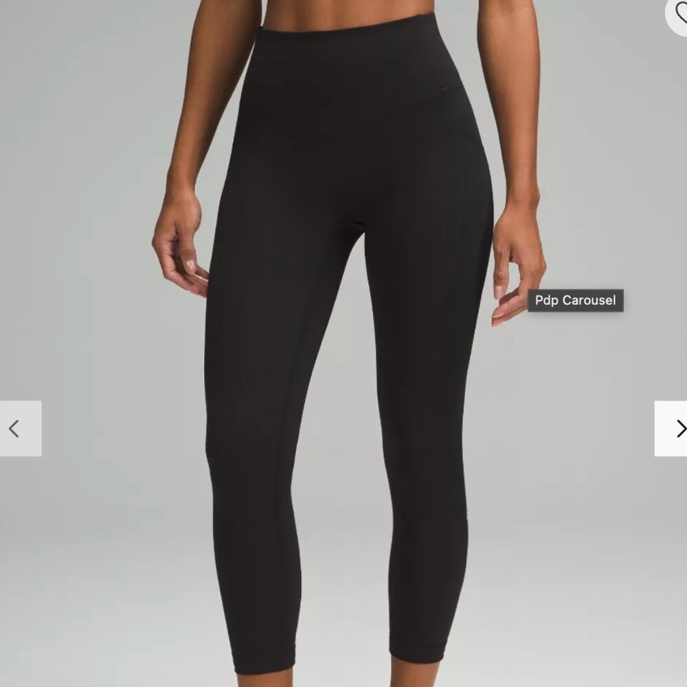 Lululemon All the Right Places Drawcord Leggings - CROPPED 19" in Black